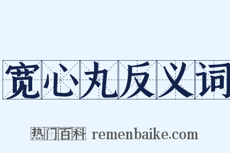 宽心丸反义词是什么意思的图片